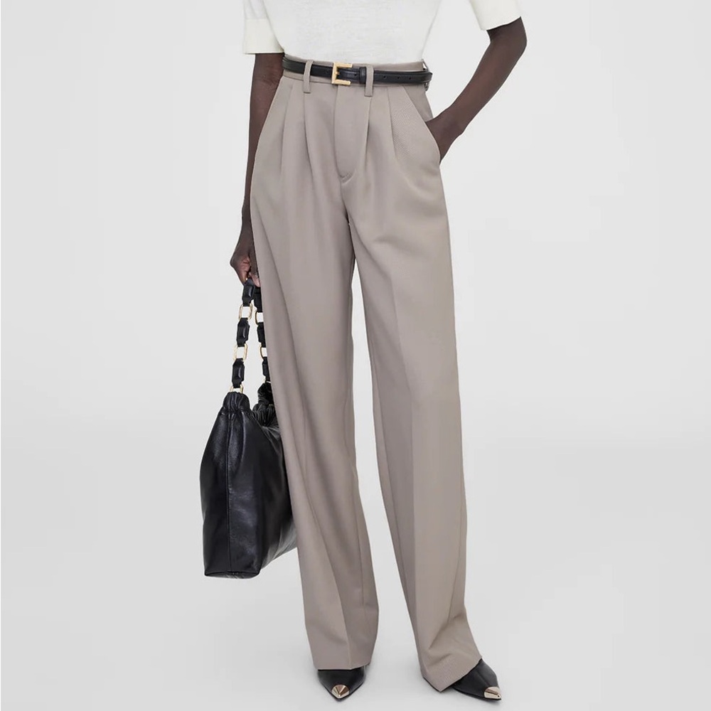 Anine Bing Carrie Pants in Taupe